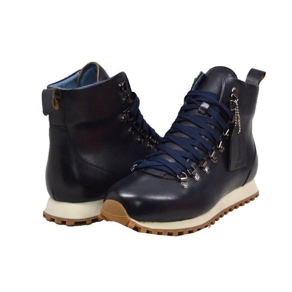 British Walkers Alpine GT Men's High Top Surrey Sneakers Navy - Picture 1 of 4